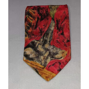 Sergio Tie Mens Painted Watercolor Made In USA 100% Polyester